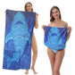 2-in-1 Printed Beach Towel Backpack