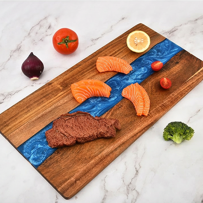 📢📢30% OFF !! ⏰Artistic Wood and Resin Kitchen Charcuterie Board