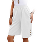📢📢40% OFF !! ⏰Women's Casual Comfortable Elastic Waist Capri Pants