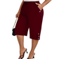 📢📢40% OFF !! ⏰Women's Casual Comfortable Elastic Waist Capri Pants