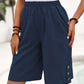 📢📢40% OFF !! ⏰Women's Casual Comfortable Elastic Waist Capri Pants