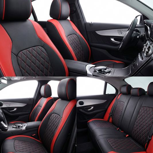 📢📢40% OFF !! ⏰9-Piece Universal Fit Leather Car Seat Cover Set