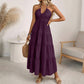 📢📢40% OFF !! ⏰Women's Halter Neck Backless Tiered Maxi Dress