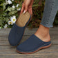 📢📢40% OFF !! ⏰Women's Perforated Slip-On Platform Mules