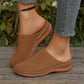 📢📢40% OFF !! ⏰Women's Perforated Slip-On Platform Mules