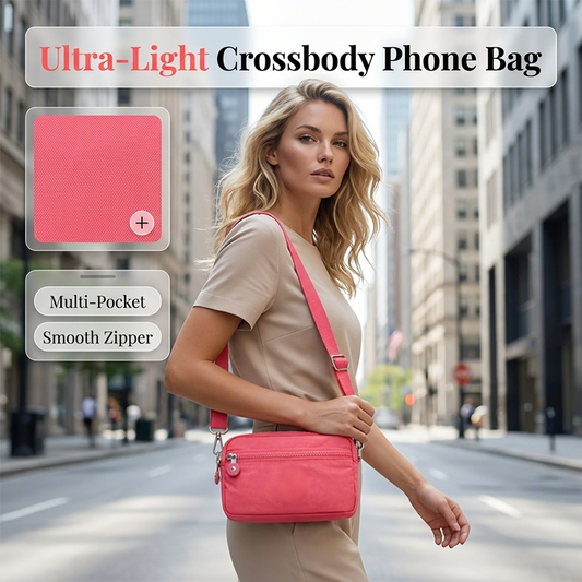 📢📢40% OFF !! ⏰Lightweight Nylon Crossbody Phone Bag – Compact, zippered & perfect for travel, concerts or daily errands – hands-free convenience 🚶‍♀️