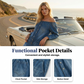 📢📢30% OFF !! ⏰Off-Shoulder Wide-Leg Denim Jumpsuit