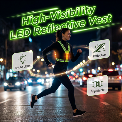 📢📢40% OFF !! ⏰ LED Flashing Light Vest for Outdoor Activities