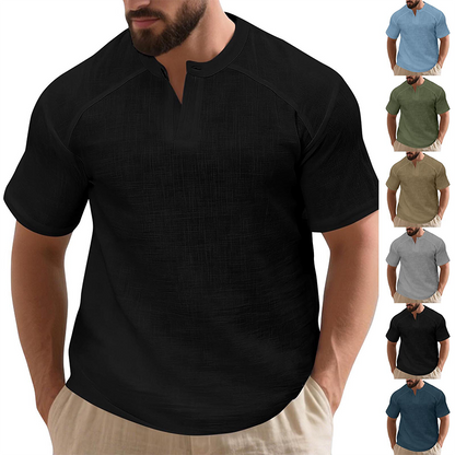 📢📢30% OFF !! ⏰Men's Casual Solid Color Short Sleeve T-Shirt