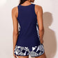 📢📢40% OFF !! ⏰Color-Blocking Printed Loose Swimsuit Set