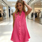 📢📢40% OFF !! ⏰Women's Ruffle Trim Button-Front Mini Dress