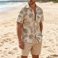 📢📢30% OFF !! ⏰Men's Hawaiian Shirt & Shorts 2-Piece Set👕