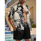 📢📢30% OFF !! ⏰Men's Hawaiian Shirt & Shorts 2-Piece Set👕