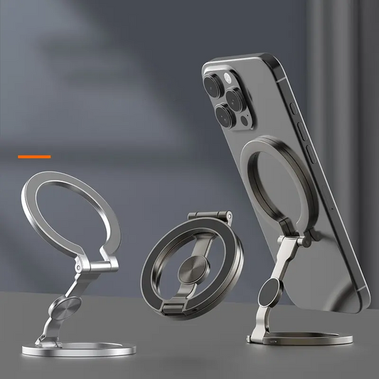 📢📢40% OFF !! ⏰ Foldable Magnetic Ring Phone Mount – Strong hold, 360° rotation & ultra-thin – perfect for car vent, desk or handheld grip 🚗