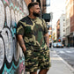 📢📢30% OFF !! ⏰ Men's Camo Print T-Shirt & Shorts Set – Coordinated, Relaxed, Breathable 🌿