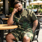 📢📢30% OFF !! ⏰ Men's Camo Print T-Shirt & Shorts Set – Coordinated, Relaxed, Breathable 🌿