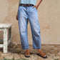 📢📢30% OFF !! ⏰  Women's High Waisted Cropped Barrel Jeans – 2026 New Arrivals & Hot Sale – Curve-friendly, relaxed fit & perfect for a trendy casual look 👟