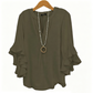 📢📢40% OFF !! ⏰ V-Neck Ruffled Sleeve Top – Flowy & lightweight – Elegant casual blouse, perfect for summer or office – feminine and breathable ✨🌿