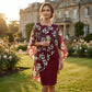 📢📢40% OFF !! ⏰Women's Elegant Floral Print Overlay & Dress Set
