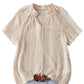 📢📢40% OFF !! ⏰Summer Casual Button-Up Hollow Knit Top