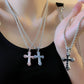 📢📢40% OFF !! ⏰Hip Hop Iced Out Cross Necklace