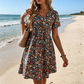 📢📢30% OFF !! ⏰Women's Summer Floral V-Neck Short Sleeve Dress