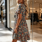 📢📢30% OFF !! ⏰Women's Summer Floral V-Neck Short Sleeve Dress
