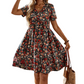 📢📢30% OFF !! ⏰Women's Summer Floral V-Neck Short Sleeve Dress