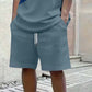 Men's Color Block Casual T-Shirt and Shorts Set