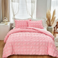 📢📢30% OFF !! ⏰3-Piece Pintuck Textured Duvet Cover Set