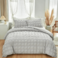 📢📢30% OFF !! ⏰3-Piece Pintuck Textured Duvet Cover Set