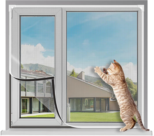 📢📢40% OFF !! ⏰Magnetic Window Screen Adjustable DIY Window Net Screens Mesh，Strong Magnet Closure, Keeps Bugs Out, Fresh Air In. Perfect for Home, RV or Balcony! 🦟🚫🏠