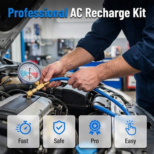 📢📢40% OFF !! ⏰ R134a AC Refrigerant Charging Hose with Gauge – Leak-proof, easy read & compatible with cars, trucks or home AC – safe DIY recharge 🚗