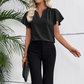 📢📢30% OFF !! ⏰Women's V-Neck Flutter Sleeve Blouse