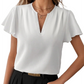📢📢30% OFF !! ⏰Women's V-Neck Flutter Sleeve Blouse