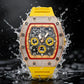 📢📢40% OFF !! ⏰ Luxury Men's Tonneau-Shaped Watch with Rhinestone Embellishment