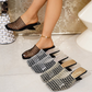 📢📢40% OFF !! ⏰  Chic Square Toe Slip-On Sandals！