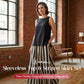 Women's Sleeveless Top & Striped Skirt Set