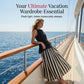 Women's Sleeveless Top & Striped Skirt Set