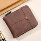 📢📢30% OFF !! ⏰ Men's PU Leather Zip-Around Bifold Wallet