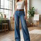 📢📢40% OFF !! ⏰Women's High-Waist Wide-Leg Denim Jeans