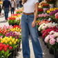 📢📢40% OFF !! ⏰Women's High-Waist Wide-Leg Denim Jeans