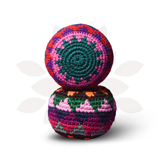 📢📢50% OFF !! ⏰ Knit Multicolor Hacky Sack – Stress-Relief, Fun & Portable (2.5" Diameter) ✨