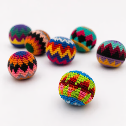 📢📢50% OFF !! ⏰ Knit Multicolor Hacky Sack – Stress-Relief, Fun & Portable (2.5" Diameter) ✨