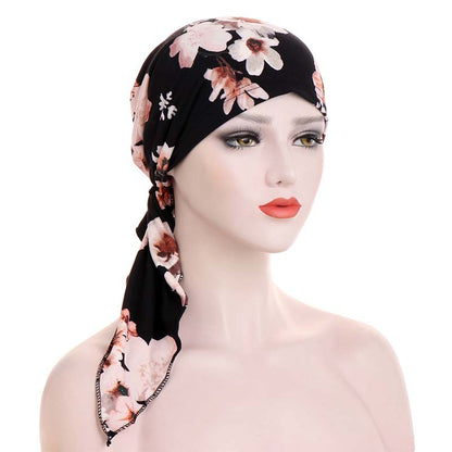 📢📢30% OFF !! ⏰Women's Floral Pre-Tied Head Scarf Turban