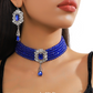 📢📢40% OFF !! ⏰Luxury Crystal Choker & Earring Set