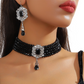 📢📢40% OFF !! ⏰Luxury Crystal Choker & Earring Set