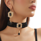 📢📢40% OFF !! ⏰Luxury Crystal Choker & Earring Set
