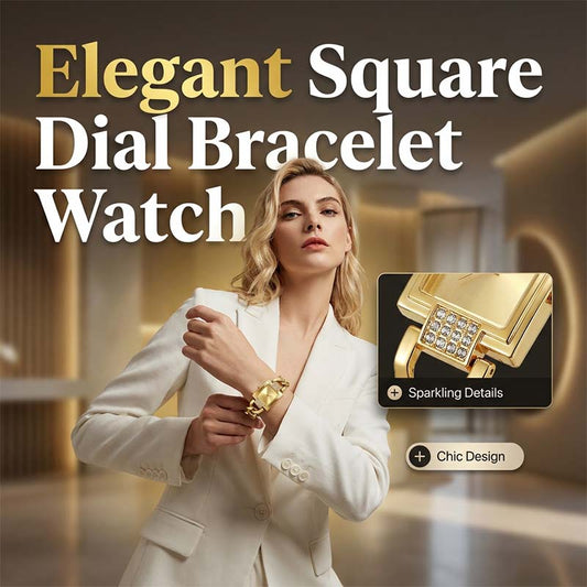 📢📢40% OFF !! ⏰ Square Dial Bracelet Watch for Women