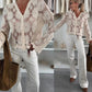 📢📢40% OFF !! ⏰Women's Floral Crochet Knit Cardigan